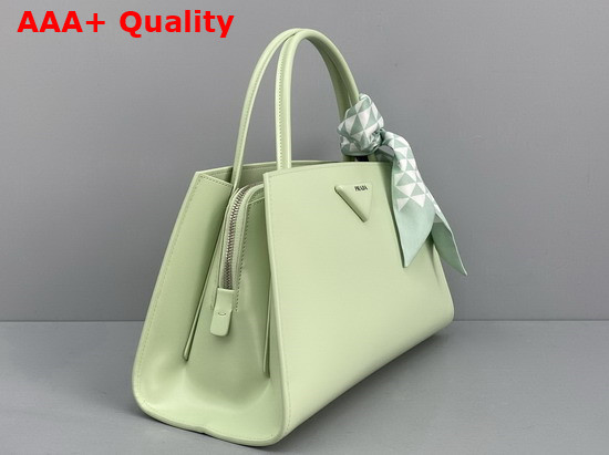 Prada Brushed Leather Handbag in Light Green 1BA327 Replica