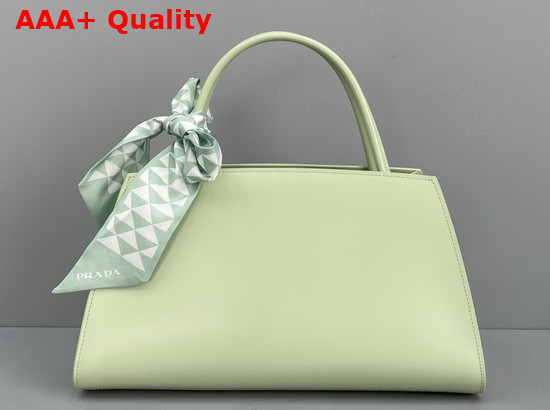 Prada Brushed Leather Handbag in Light Green 1BA327 Replica