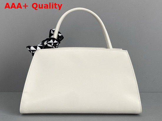 Prada Brushed Leather Handbag in White 1BA327 Replica