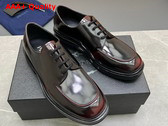 Prada Brushed Leather Lace Up Shoes in Brown for Men Replica