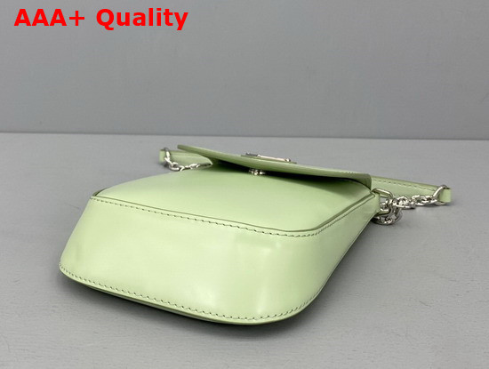 Prada Brushed Leather Mini Bag in Aqua 1BH185 Replica