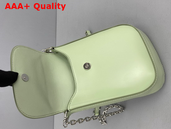 Prada Brushed Leather Mini Bag in Aqua 1BH185 Replica