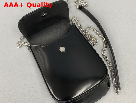 Prada Brushed Leather Mini Bag in Black 1BH185 Replica