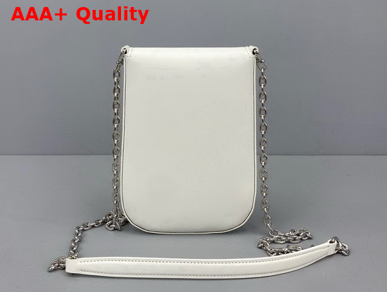 Prada Brushed Leather Mini Bag in White 1BH185 Replica