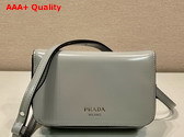 Prada Brushed Leather Mini Bag with Shoulder Strap in Cornflower 2VD061 Replica