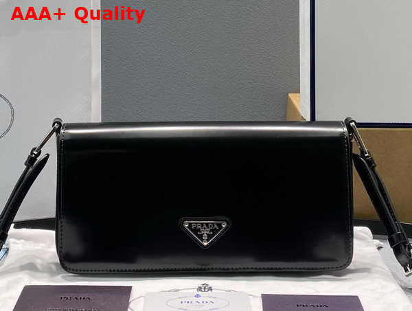 Prada Brushed Leather Prada Femme Bag in Black 1BD323 Replica