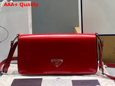 Prada Brushed Leather Prada Femme Bag in Scarlet 1BD323 Replica