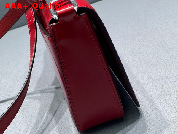 Prada Brushed Leather Prada Femme Bag in Scarlet 1BD323 Replica