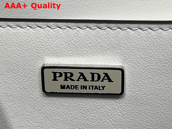 Prada Brushed Leather Prada Femme Bag in White 1BD323 Replica