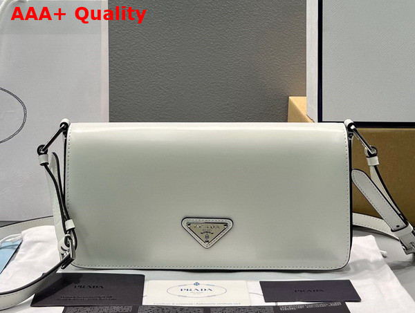 Prada Brushed Leather Prada Femme Bag in White 1BD323 Replica