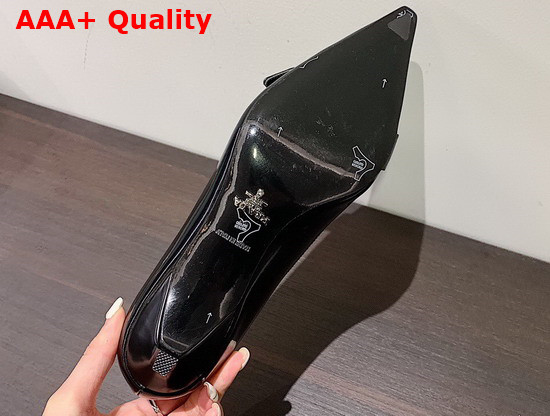 Prada Brushed Leather Pump in Black Replica