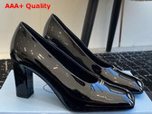 Prada Brushed Leather Pumps in Black 1I837N Replica