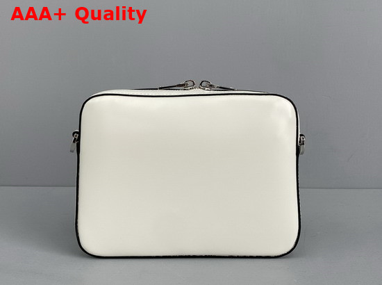 Prada Brushed Leather Shoulder Bag in White 1BH180 Replica