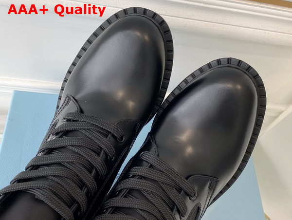 Prada Brushed Leather and Re Nylon Boots in Black 1T782M Replica