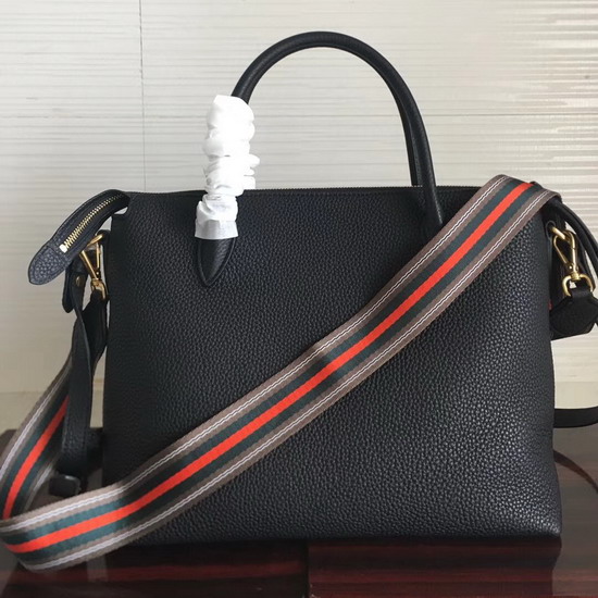 Prada Calf Leather Bag with Doulbe Handle Black