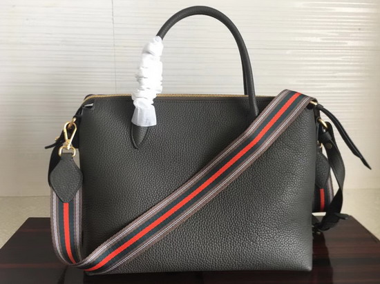 Prada Calf Leather Bag with Doulbe Handle Grey