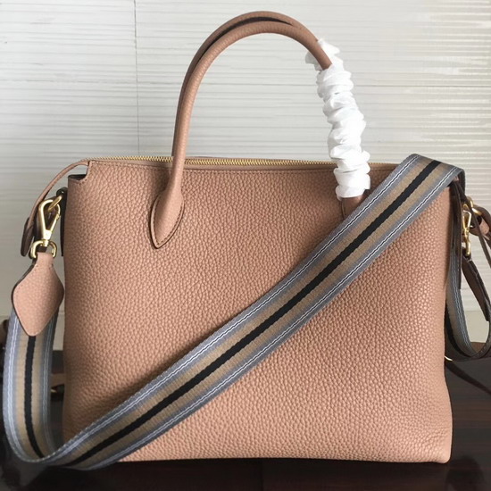 Prada Calf Leather Bag with Doulbe Handle Light Pink