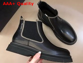 Prada Calf Leather Chelsea Boots in Black for Men Replica