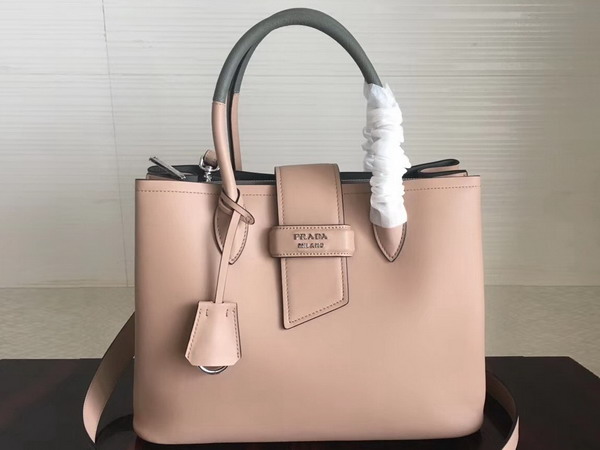 Prada Calf Leather Tote in Pink