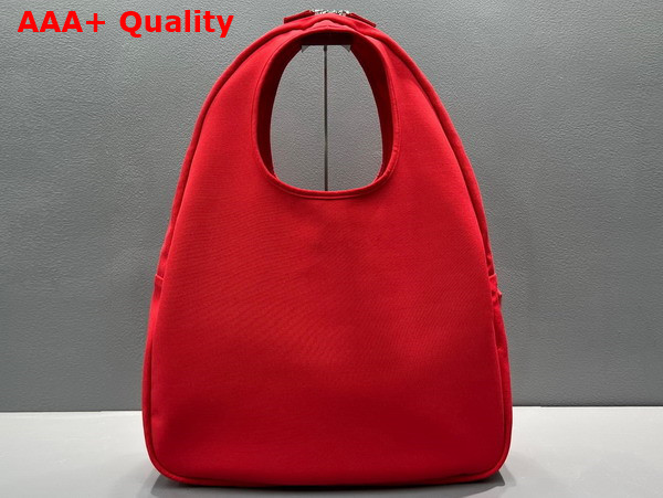 Prada Canvas Hobo Bag in Red Replica