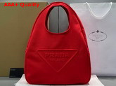 Prada Canvas Hobo Bag in Red Replica