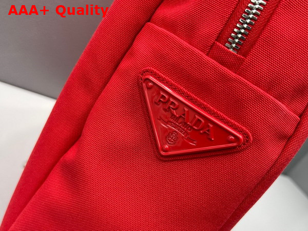 Prada Canvas Hobo Bag in Red Replica