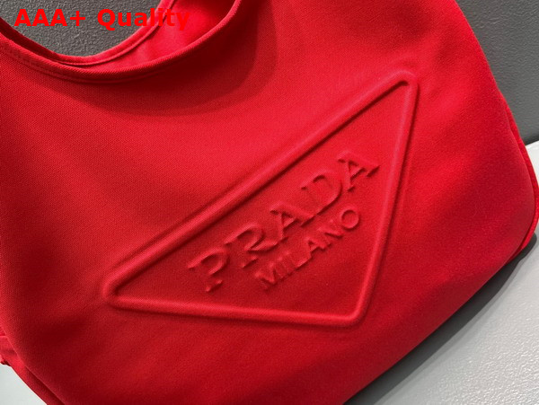 Prada Canvas Hobo Bag in Red Replica