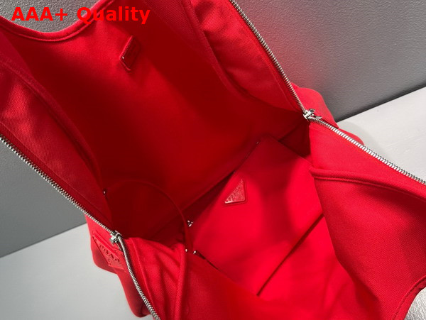 Prada Canvas Hobo Bag in Red Replica