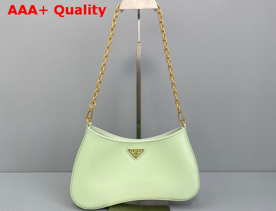 Prada Cleo Brushed Leather Chain Bag in Aqua Replica