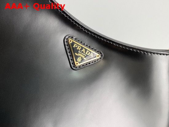 Prada Cleo Brushed Leather Chain Bag in Black Replica