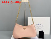 Prada Cleo Brushed Leather Chain Bag in Pink Replica