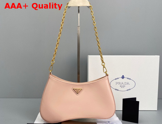 Prada Cleo Brushed Leather Chain Bag in Pink Replica