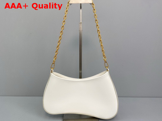 Prada Cleo Brushed Leather Chain Bag in White Replica