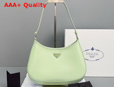 Prada Cleo Brushed Leather Shoulder Bag in Aqua Replica