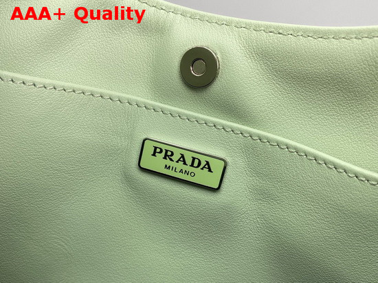 Prada Cleo Brushed Leather Shoulder Bag in Aqua Replica