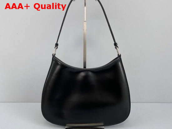 Prada Cleo Brushed Leather Shoulder Bag in Black Replica