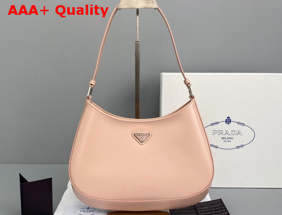 Prada Cleo Brushed Leather Shoulder Bag in Pink Replica