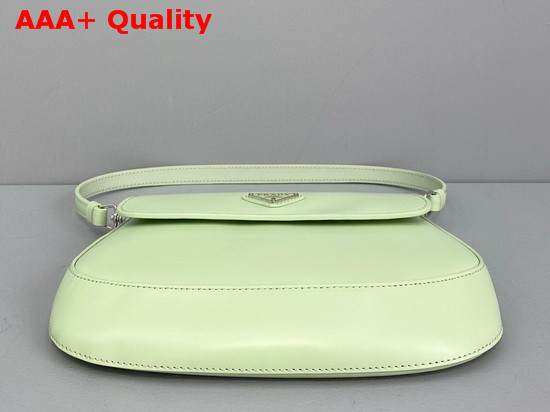 Prada Cleo Brushed Leather Shoulder Bag with Flap Aqua Replica