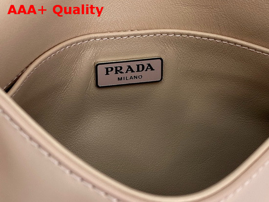 Prada Cleo Brushed Leather Shoulder Bag with Flap Pink Replica