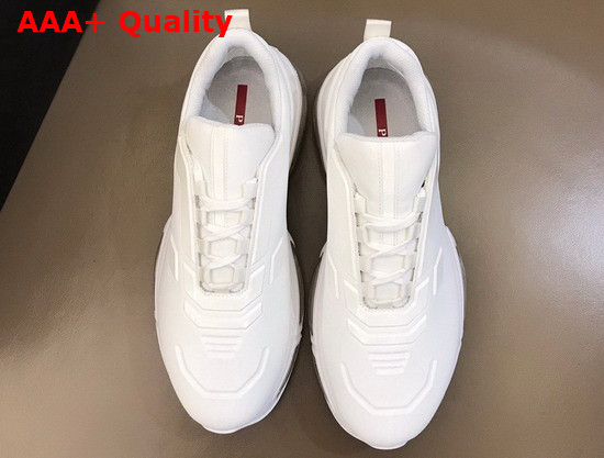 Prada Collision Technical Fabric Sneakers in White Replica