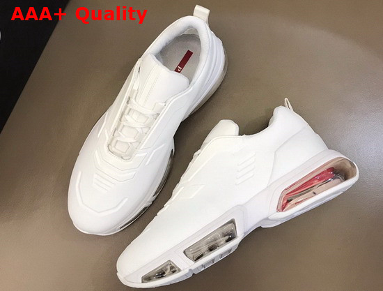 Prada Collision Technical Fabric Sneakers in White Replica