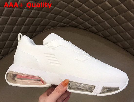 Prada Collision Technical Fabric Sneakers in White Replica