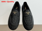 Prada Crochet Loafers in Black 1D437N Replica