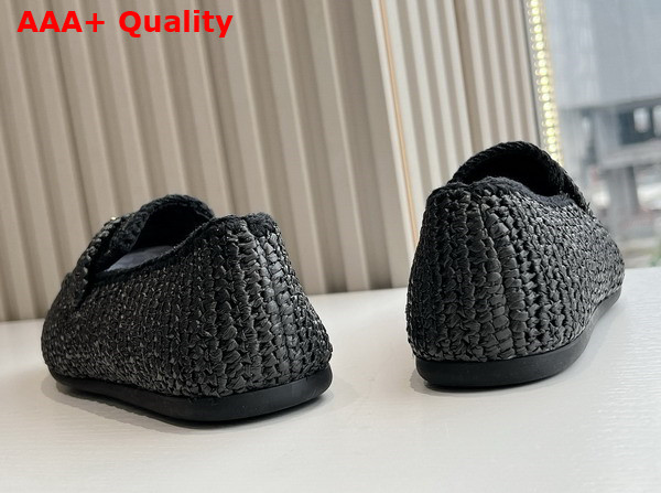 Prada Crochet Loafers in Black 1D437N Replica