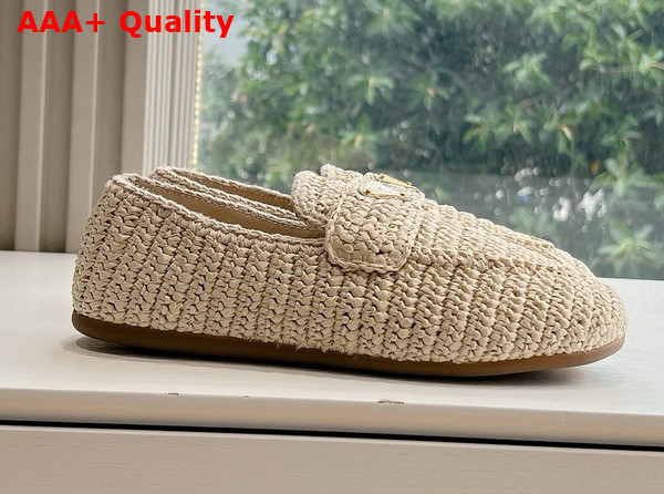 Prada Crochet Loafers in Natural 1D437N Replica