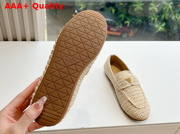 Prada Crochet Loafers in Natural 1D437N Replica