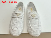 Prada Crochet Loafers in White 1D437N Replica