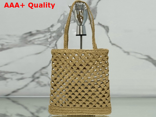 Prada Crochet Tote Bag Natural 1BG493 Replica