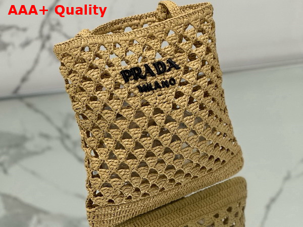 Prada Crochet Tote Bag Natural 1BG493 Replica