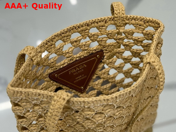 Prada Crochet Tote Bag Natural 1BG493 Replica